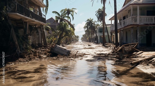 Flood damage Caribbean 