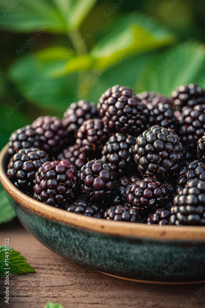 Brombeeren im Teller Brombeeren im Teller