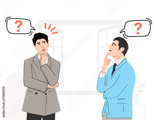 Curiosity people and asking questions concept vector illustration