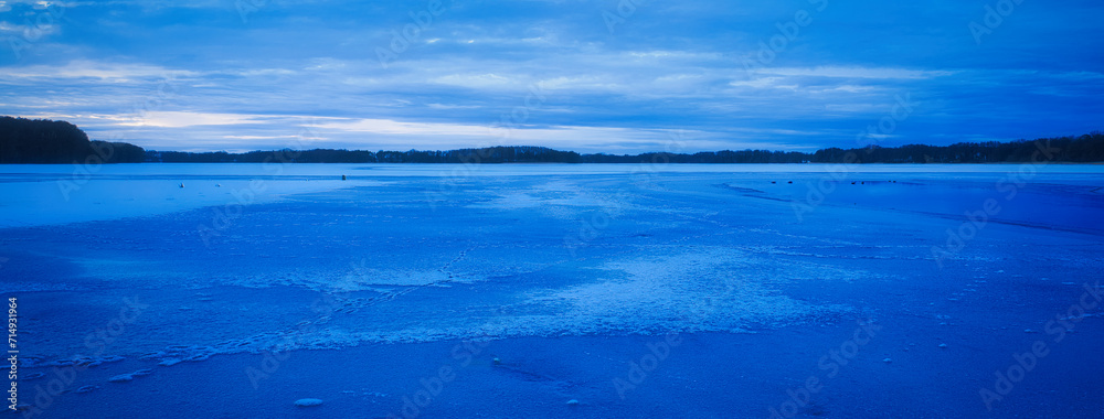view of the lake - Winter - Landscape - Snow - Background - Ice - Cold 