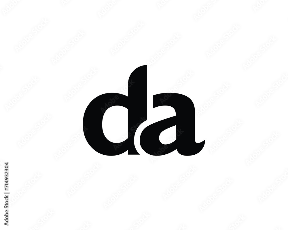 DA logo design vector template DA logo design vector template
