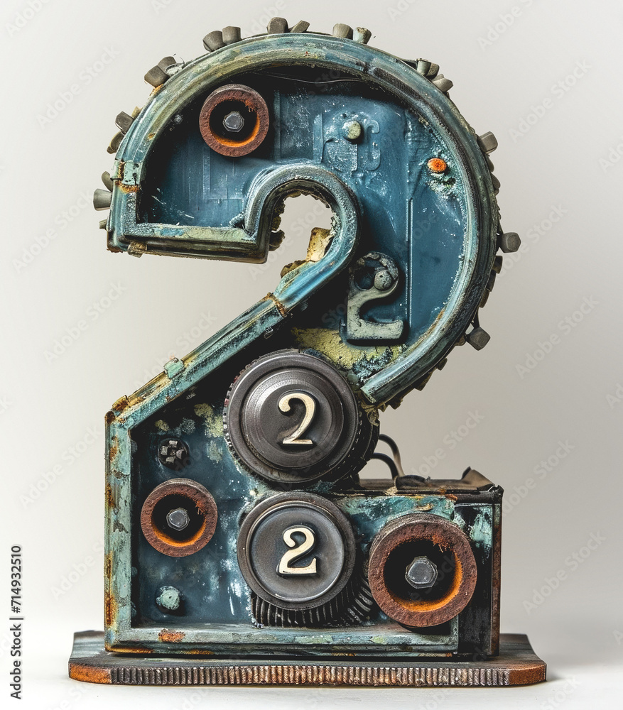 Fototapeta premium numero metallico