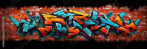 Lee graffiti design on a brick background  complimentary colors