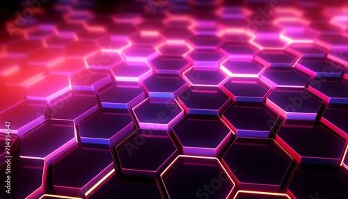 Neon HexaGrid Matrix Background