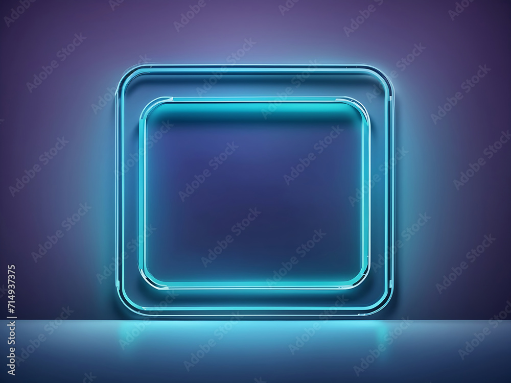 Vector realistic isolated neon sign of blue frame for decoration and covering on the wall background design. Vector realistic isolated neon sign of blue frame for decoration and covering on the wall background design.