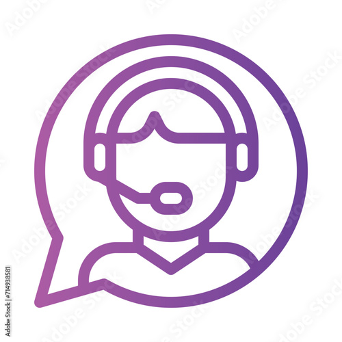 virtual assistant gradient icon