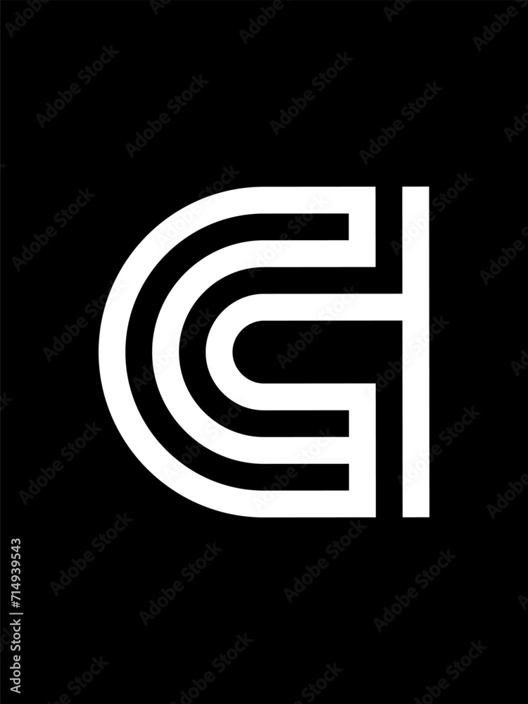 CH monogram logo template CH monogram logo template