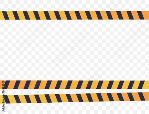 Police danger line caution yellow tape attention concept. Vector graphic design illustration