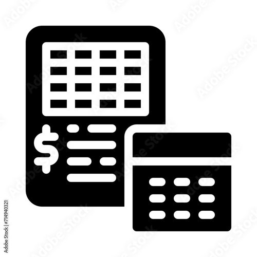 bookkeeping glyph icon photo