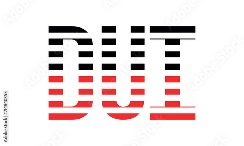 DUI three initial letter iconic line negative space minimal logo design vector template. monogram, abstract, wordmark, business, typography, minimalist, brand, company, flat, modern, unique, simple