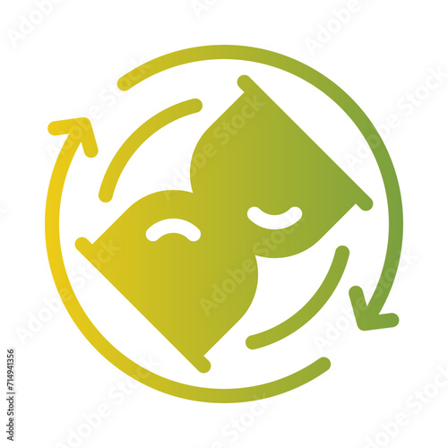 timing flat gradient icon