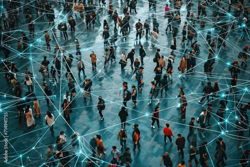 A Crowd of People in a Public Space Generative AI