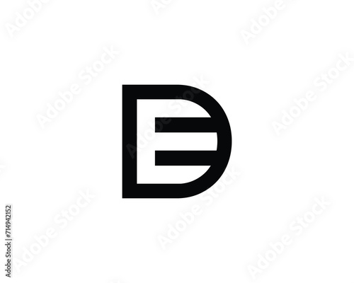 DE ED logo design vector template