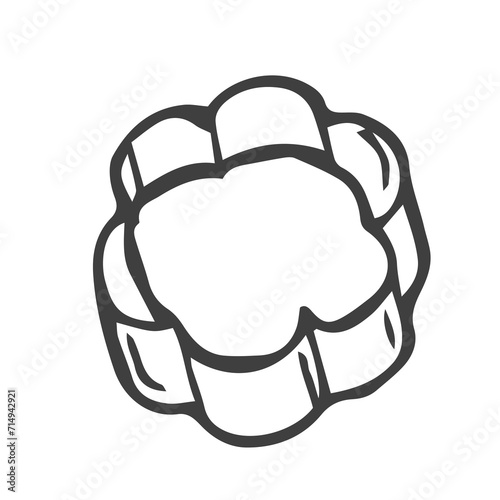 Hand drawn set of molds for making cookies. Doodle style. Sketch. Vector illustration