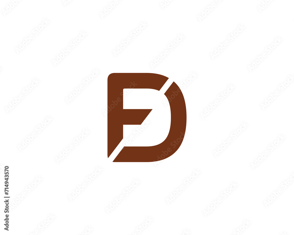 DF FD logo design vector template DF FD logo design vector template
