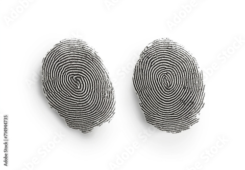 fingerprint on white