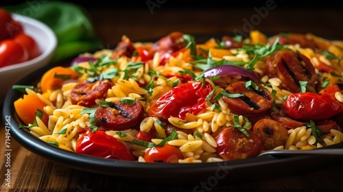 Pasta with Peppers and Onion