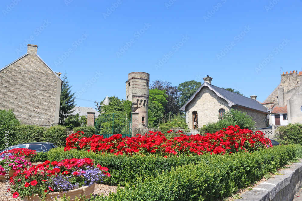 Gardens on a Street in Bergues, France	