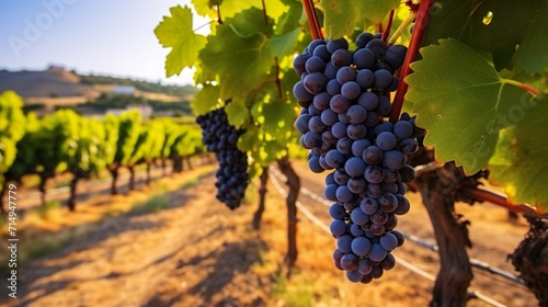 Emerald Vines and Ruby Grapes