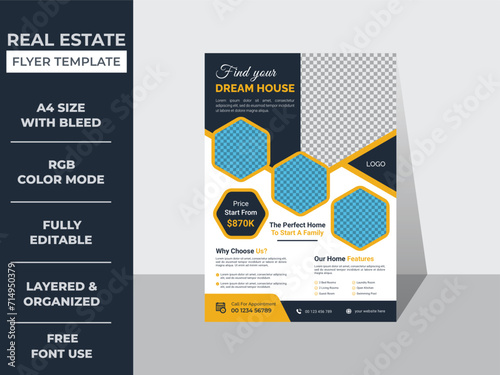 Minimal corporate business flyer and poster vector design template