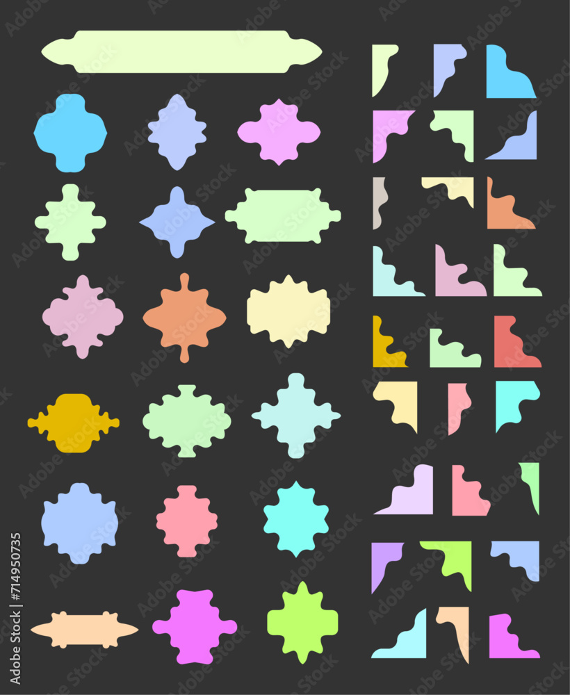 Abstract, geometric shapes - Collection of retro shapes
