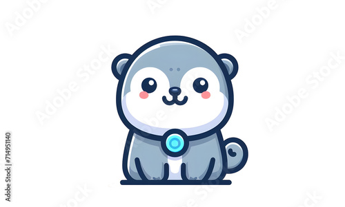Seal cartoon  cute animals. Farm cartoon characters. Mobile applications icons shape png on transparent background