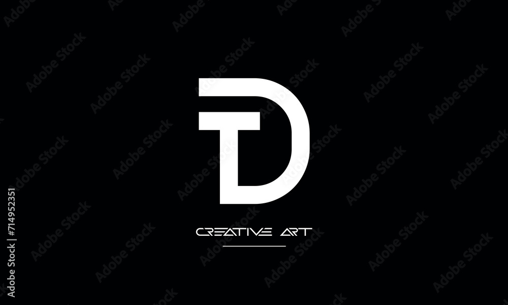 DT, TD, D, T abstract letters logo monogram DT, TD, D, T abstract letters logo monogram