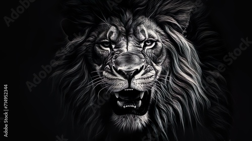 head of lion ; lion face