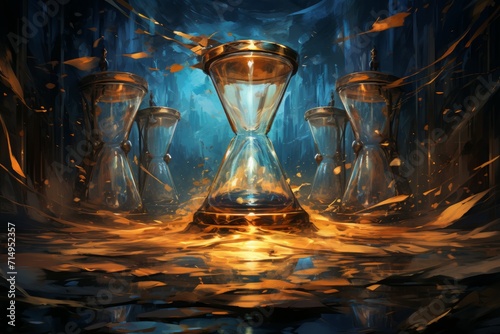 Enigmatic time-warping hourglasses in Fantasy - Generative AI #714952357