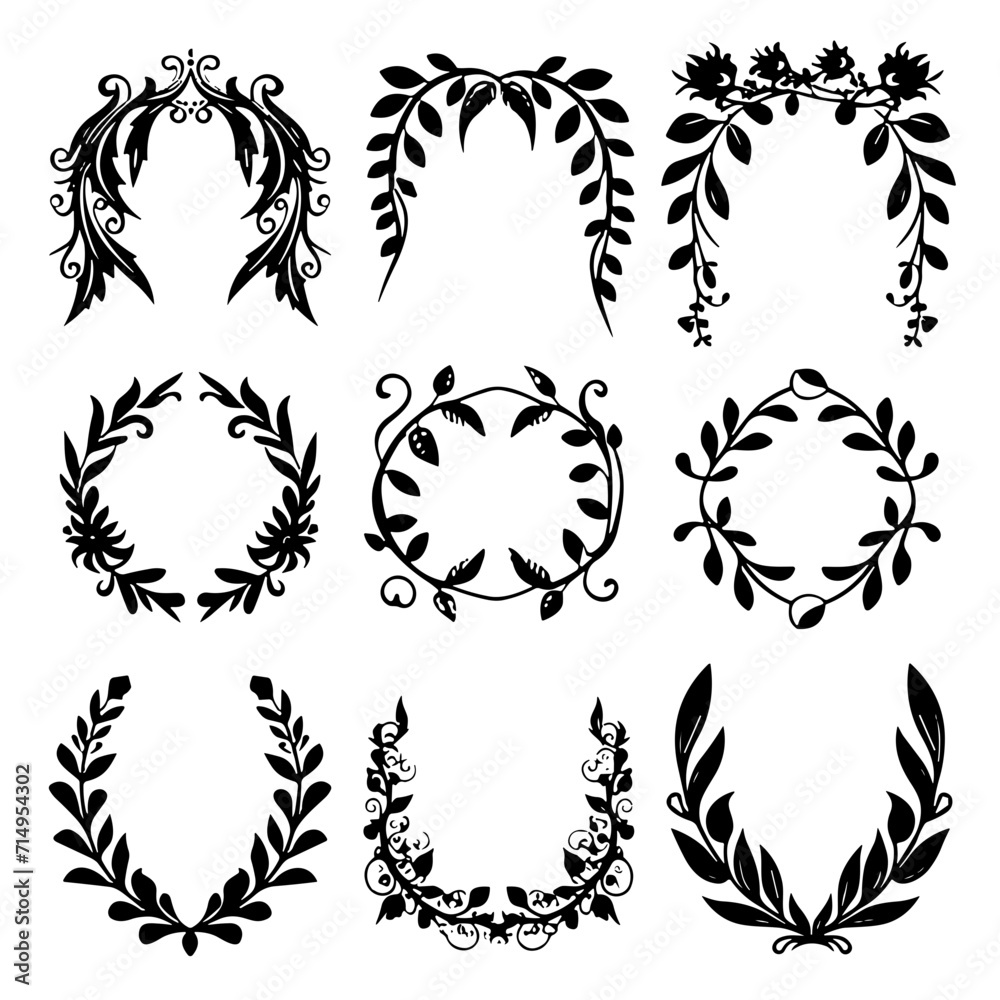 wreath SVG, wreath png, wreath frame, frame svg, frame illustration, wreath illustration, frame, vector, vintage, floral, design, decoration, pattern, ornament, border, illustration, flower, ornate, a