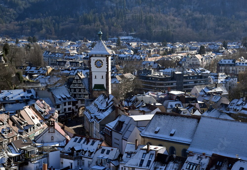 Blick aufs Schwabentor in Freiburg im Winter photo