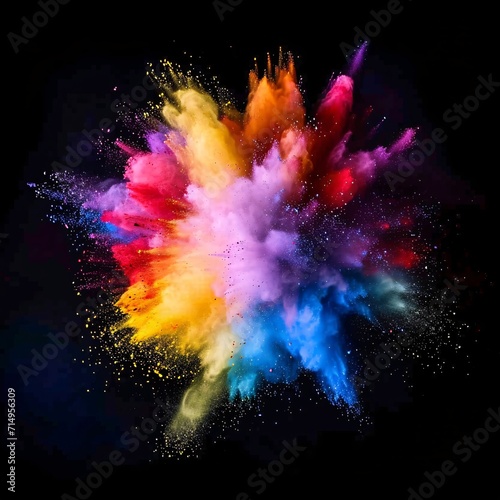 Colorful Explosion of Paint Generative AI © Bipul Kumar