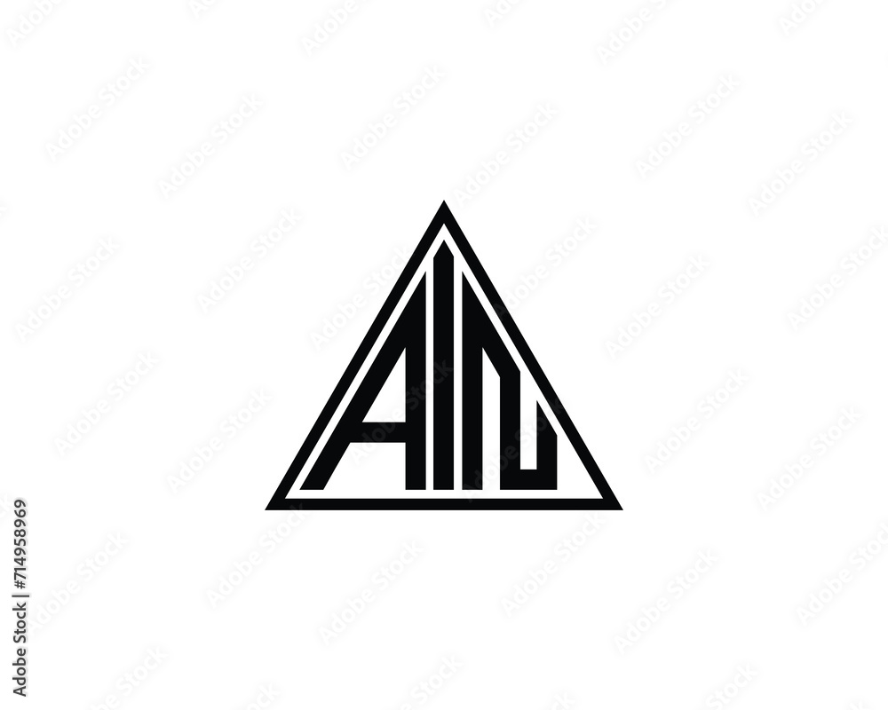 AIN logo design vector template