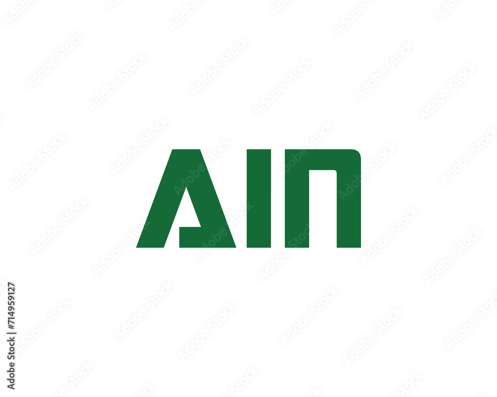 AIN logo design vector template AIN logo design vector template
