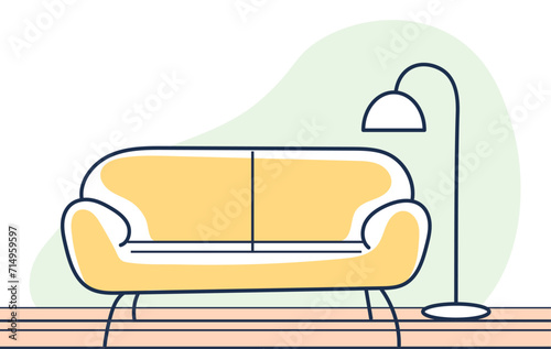 Salon kanapa ilustracja