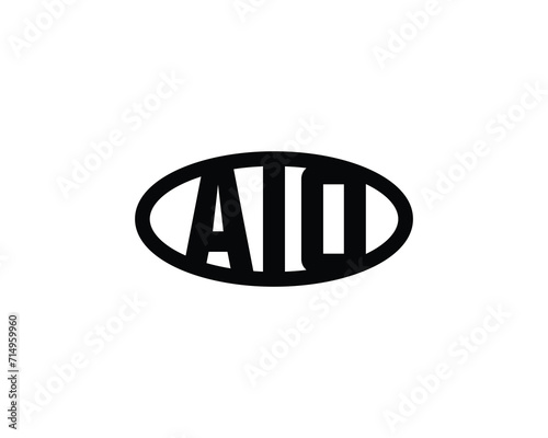 AIO logo design vector template photo