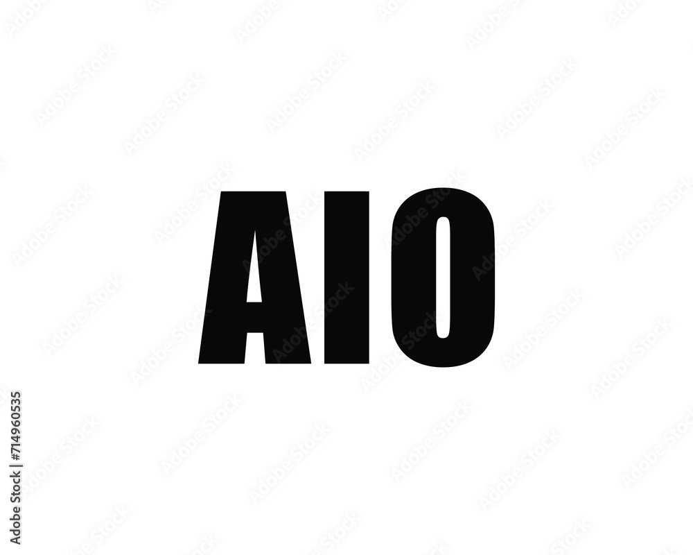 AIO logo design vector template AIO logo design vector template
