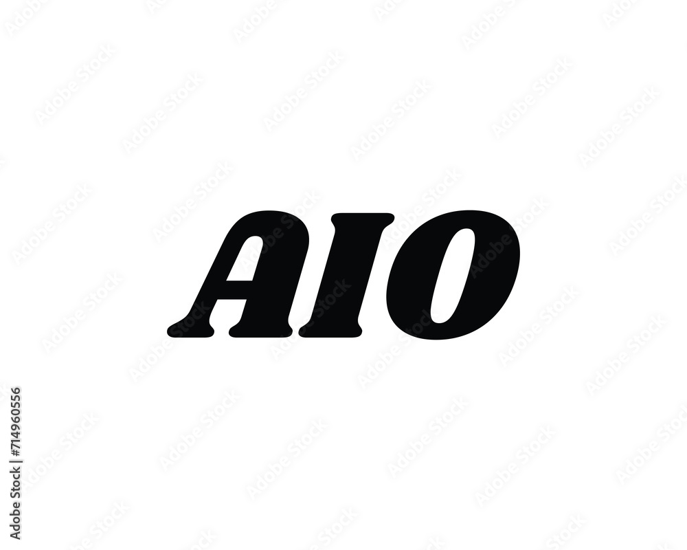 AIO logo design vector template