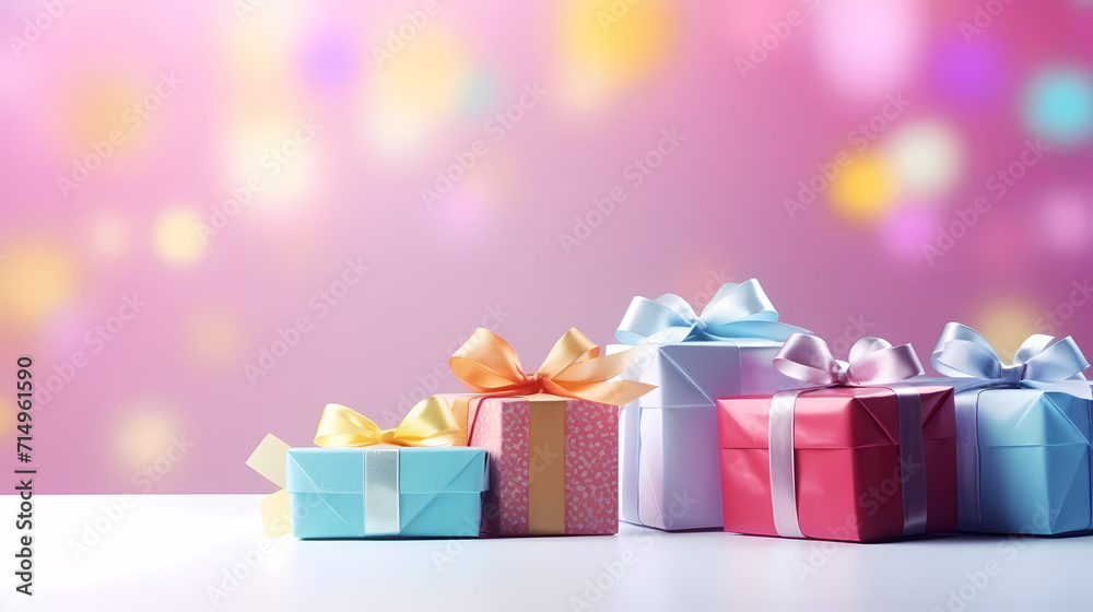 Gift background with copy space for Christmas gifts, holiday or birthday Gift background with copy space for Christmas gifts, holiday or birthday