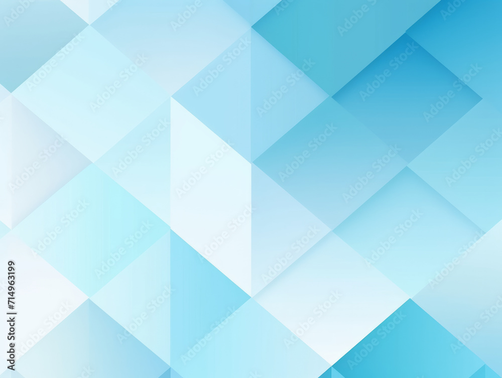 Blue and White Abstract Background With Squares