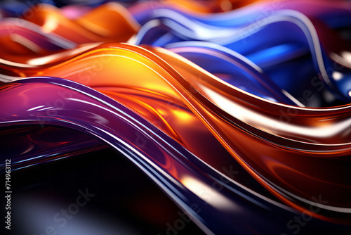 Vibrant Assortment of Colorful Wavy Lines Against a Black Background
