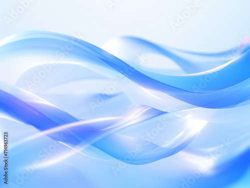 Blurry Photo of Blue and White Background, Abstract and Ethereal Visual Design