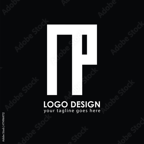 NP NP Logo Design, Creative Minimal Letter NP NP Monogram