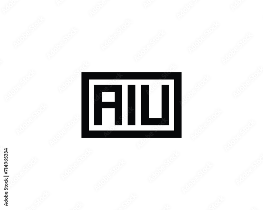 AIU Logo design vector template