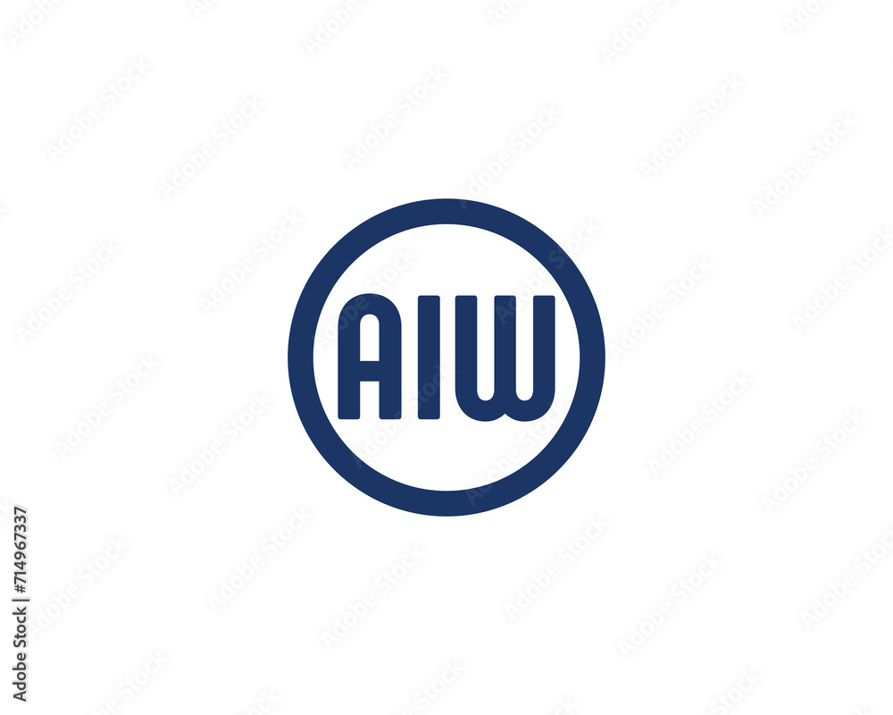 AIW Logo design vector template AIW Logo design vector template