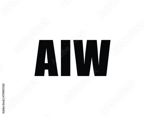 AIW Logo design vector template