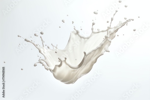 Milk splash isolated on transparent or white background 