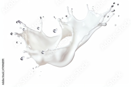 Milk splash isolated on transparent or white background 