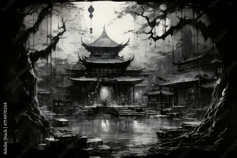 Mysterious shadow libraries in Fantasy - Generative AI Mysterious shadow libraries in Fantasy - Generative AI