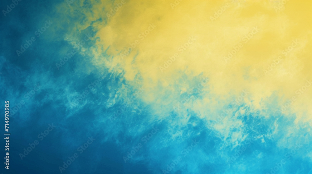 Yellow and Deep Sky Blue banner background. PowerPoint and Business background.